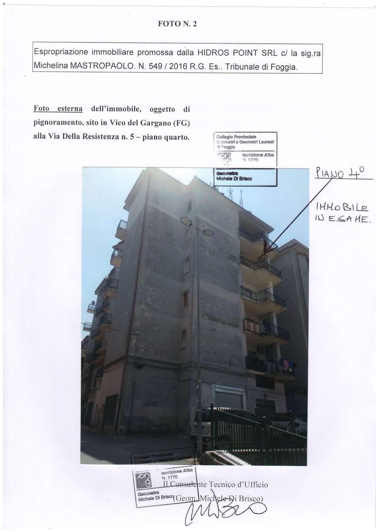 immobile appartamento all'asta in via della Resistenza n 5 - 71018 Vico del Gargano (FG) - 2