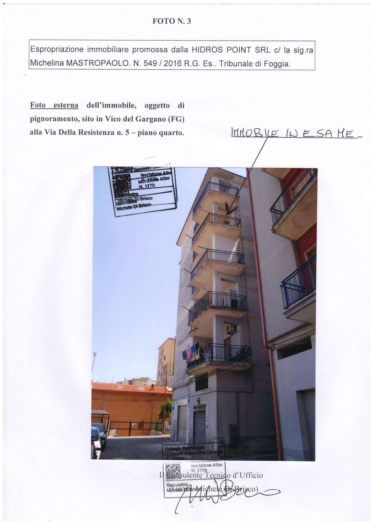 immobile appartamento all'asta in via della Resistenza n 5 - 71018 Vico del Gargano (FG) - 3