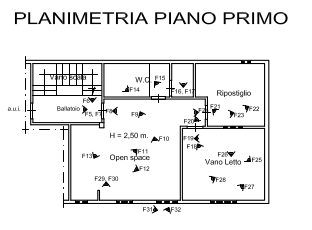 planimetria AMPIO BILOCALE ALL'ASTA IN VIA PIETRO RAVANAS, BARI (BA) - 1