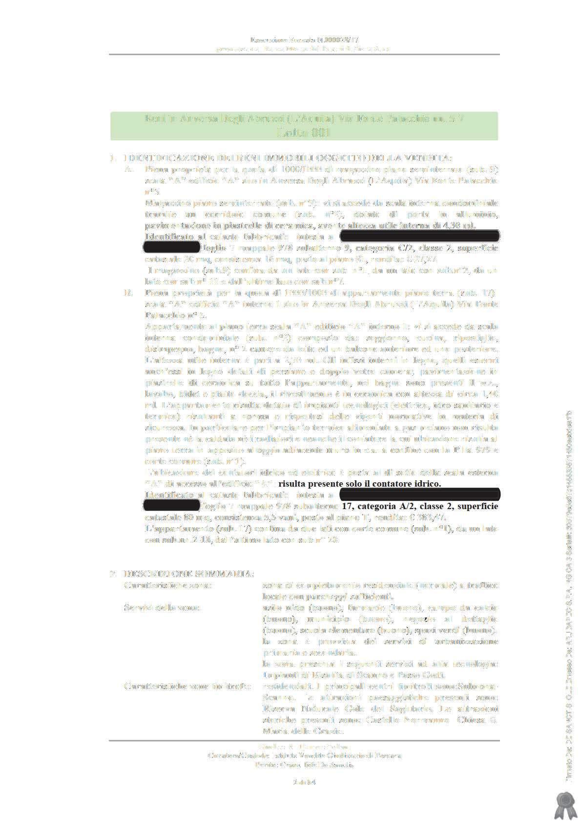 immobile appartamento all'asta in Via Fonte Palacchio 7 - 67030 Anversa degli Abruzzi (AQ) - 1