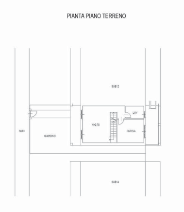 planimetria VILLA A SCHIERA IN VENDITA ALL'ASTA IN VIA UGHI, LONATO DEL GARDA (BS) - 1