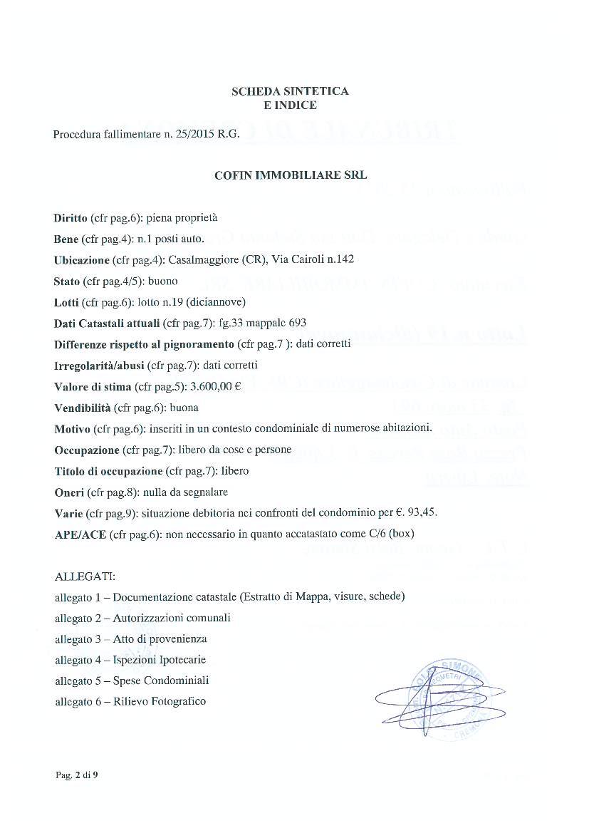 immobile posto auto all'asta in Via Cairoli 142 - 26041 Casalmaggiore (CR) - 2