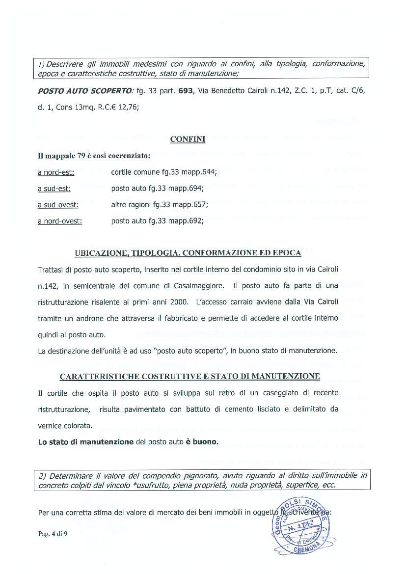 immobile posto auto all'asta in Via Cairoli 142 - 26041 Casalmaggiore (CR) - 4