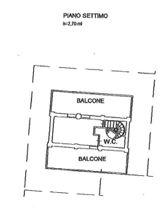 planimetria APPARTAMENTO ALL'ASTA IN VIA CASSINO SCANSIO, ROZZANO (MI) - 1