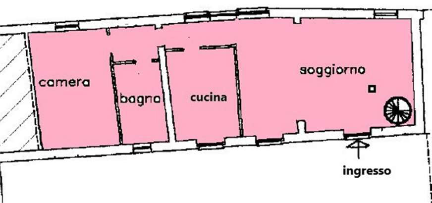 planimetria CASA A SCHIERA IN ASTA IN VIA S.SEBASTIANO, PARABIAGO (MI) - 1