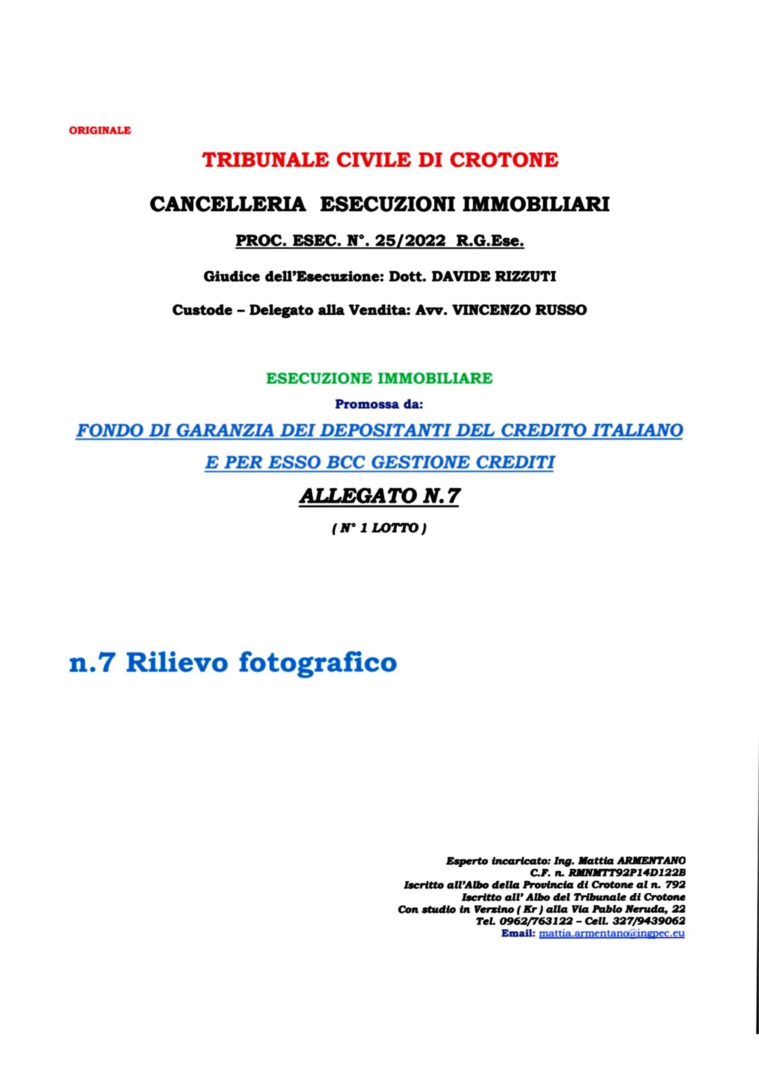 immobile appartamento all'asta in Contrada Ciuranà, snc - 88812 Crucoli (KR) - 1
