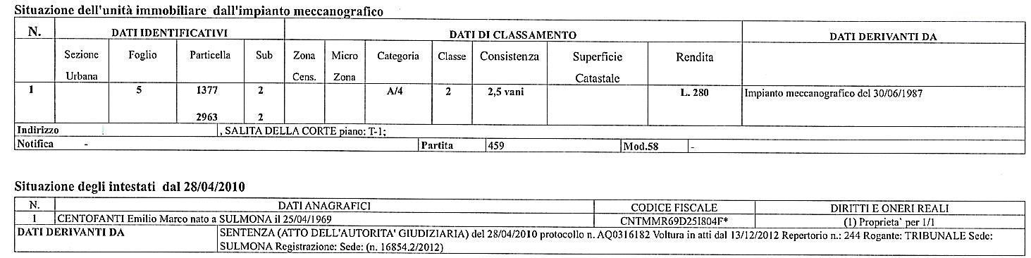 immobile appartamento all'asta in Via Vico Salita della Corte snc - 67035 Pratola Peligna (AQ) - 4