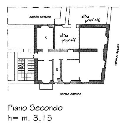 planimetria AMPIO TRILOCALE CON BALCONI ALL'ASTA IN VIA MELZO, MILANO (MI) - 1