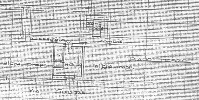 planimetria MONOLOCALE CON BALCONE ALL'ASTA IN VIA GUINIZELLI, MILANO (MI) - 1