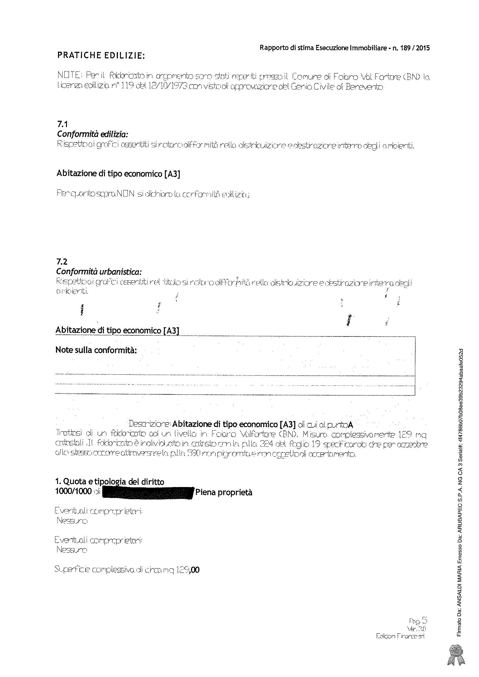 immobile appartamento all'asta in Via Nazionale, contrada Piano dei Masi - 82020 Foiano di Val Fortore (BN) - 5