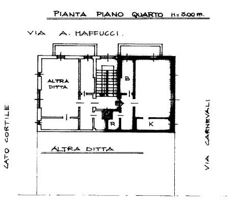 planimetria BILOCALE ALL'ASTA IN VIA PRIVATA ANGIOLO MAFFUCCI, MILANO (MI) - 1