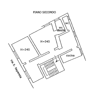 planimetria TRILOCALE CON CANTINA ALL'ASTA IN VIA SANTA REPARATA, FIRENZE (FI) - 1