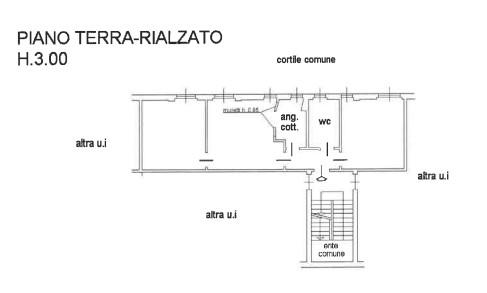 planimetria TRILOCALE CON CANTINA ALL'ASTA IN VIA MARTA NAVARRA BERNSTEIN, MILANO (MI) - 1