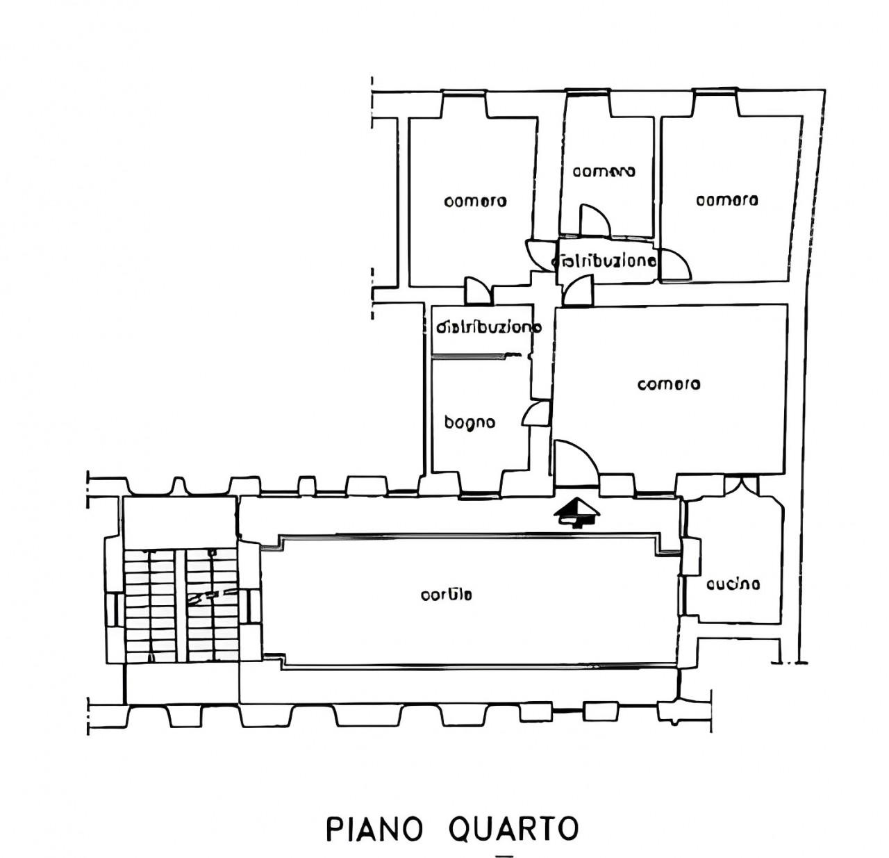 planimetria AMPIO APPARTAMENTO ALL'ASTA IN VIA URBANA, ROMA (RM) - 1