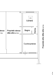 planimetria BILOCALE CON CANTINA ALL'ASTA IN VIA BRISSOGNE, TORINO (TO) - 1