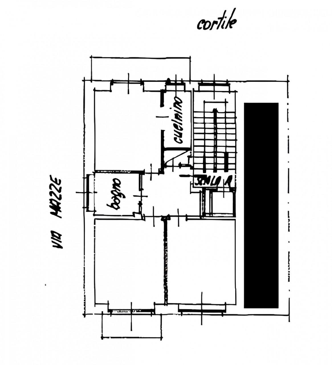 planimetria TRILOCALE CON SOFFITTA E CANTINA ALL'ASTA IN VIA BRUSA, TORINO (TO) - 1