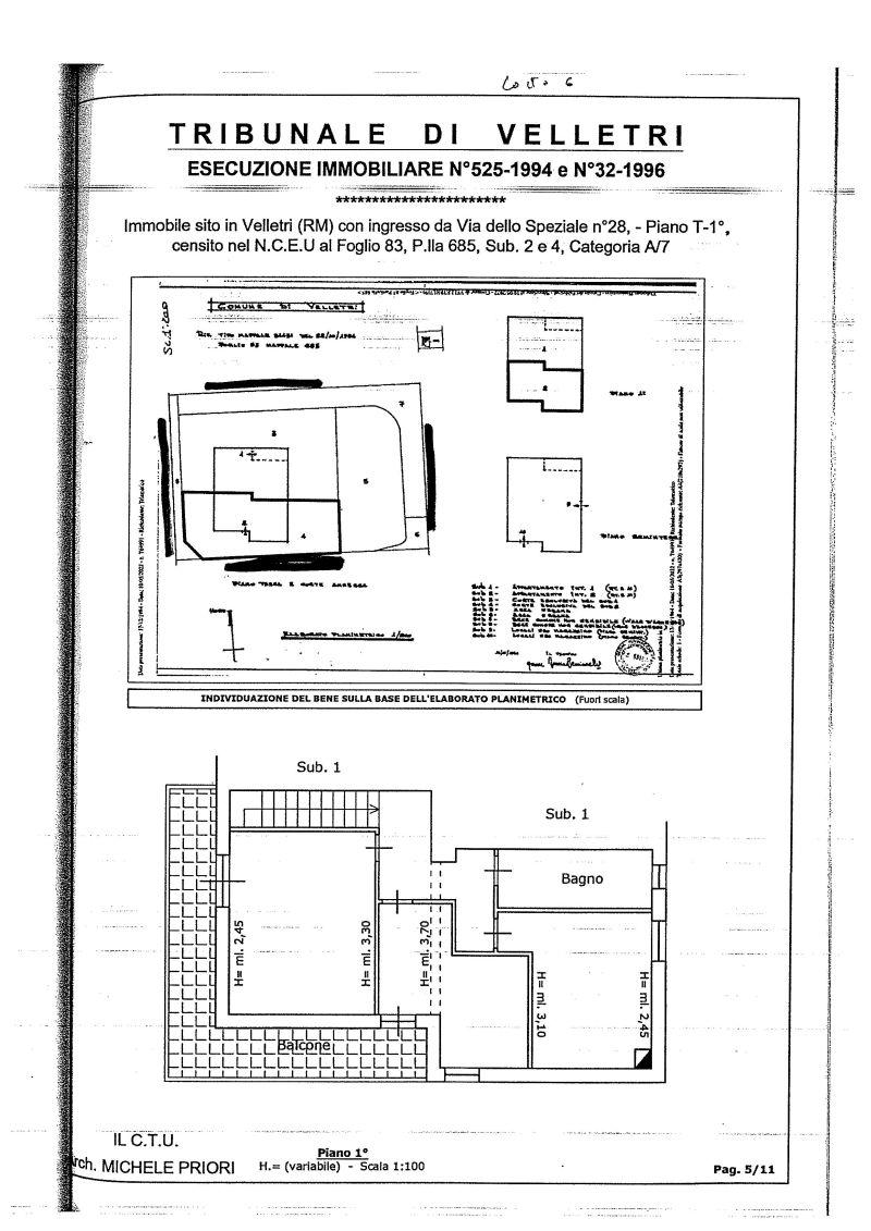 immobile appartamento all'asta in Via dello Speziale numero 28 Velletri (RM) - 1
