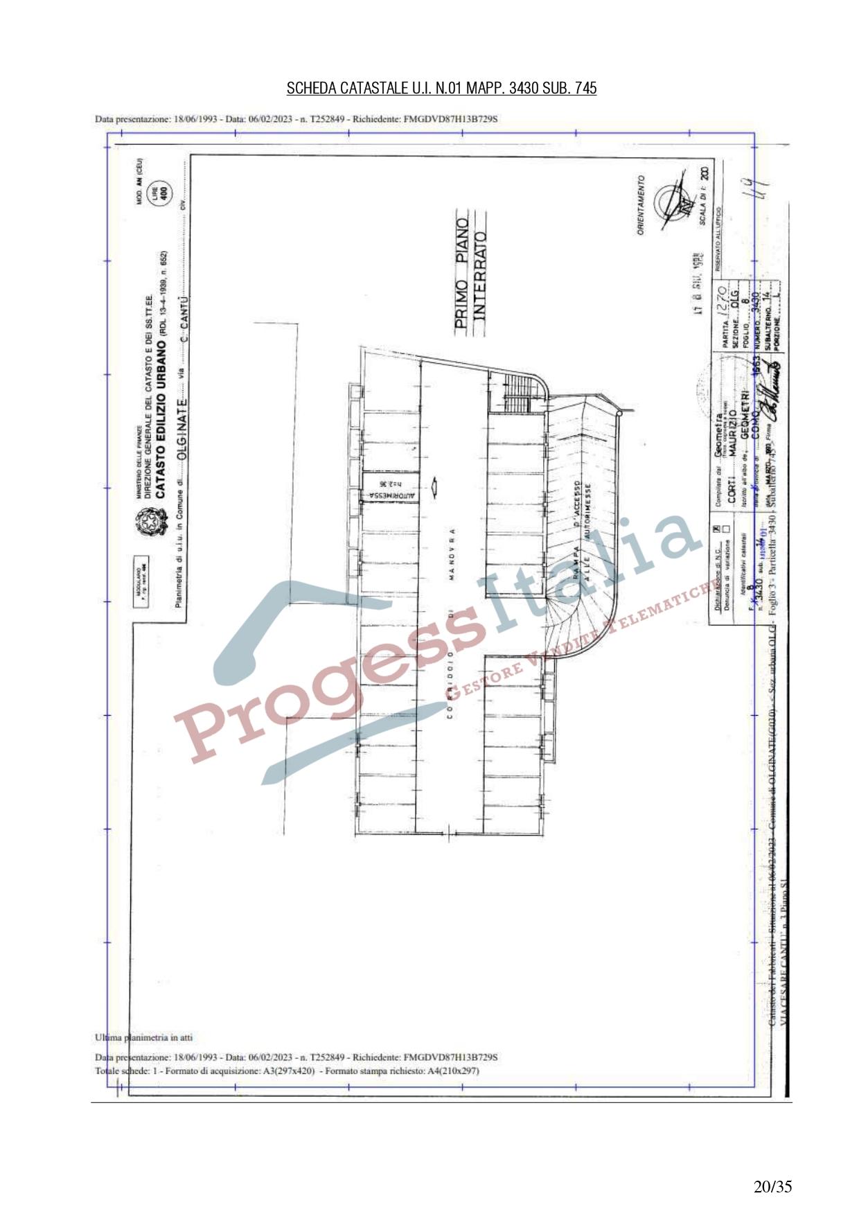 immobile garage all'asta in Via Cesare Cantù, sc - 23854 Olginate (LC) - 2