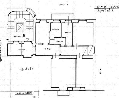 planimetria TRILOCALE CON CANTINA ALL'ASTA IN VIA TARO, ROMA (RM) - 1