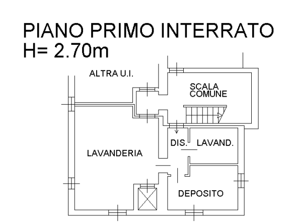 planimetria APPARTAMENTO SU DUE PIANI ALL'ASTA CON GIARDINO IN VIA ITALIA, SESTO S.GIOVANNI (MI) - 1