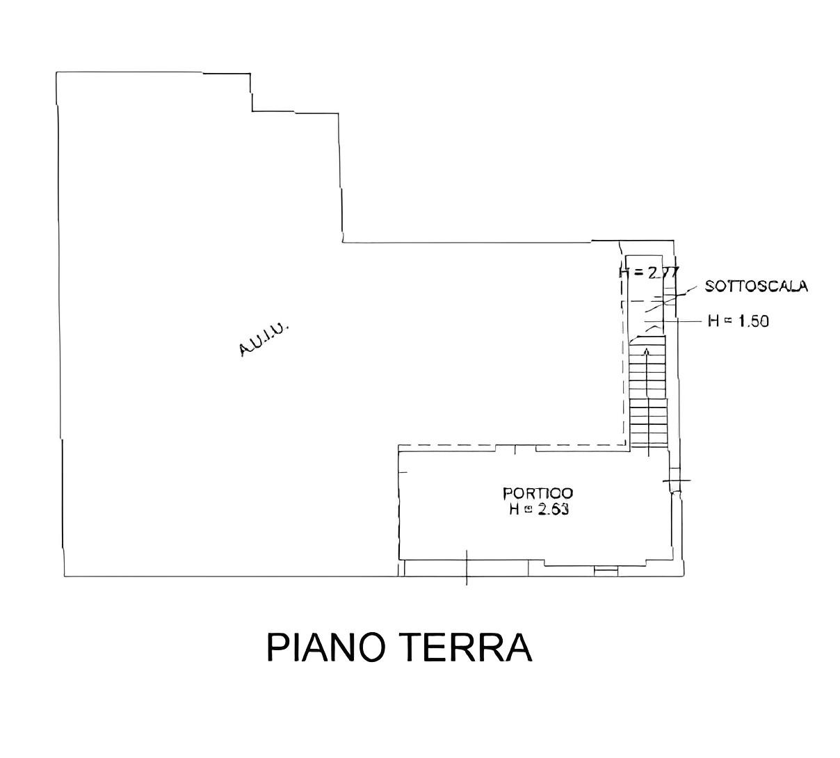 planimetria CASA SINGOLA CON TERRENI ALL'ASTA IN VIA VILLANOVA, RIMINI (RN) - 1