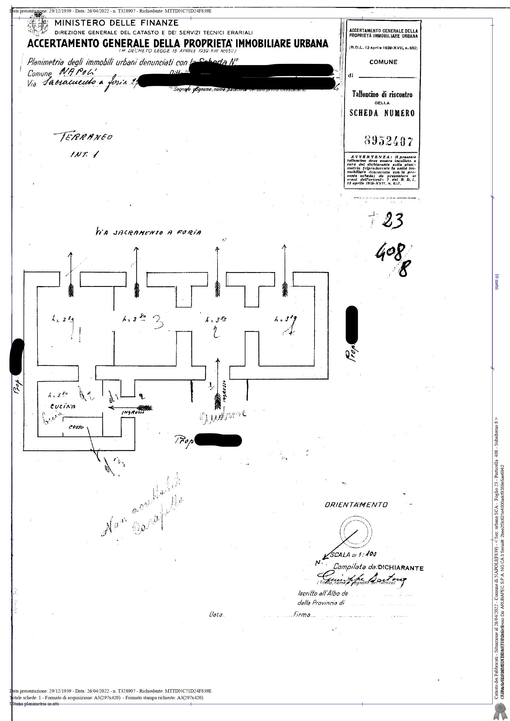 immobile appartamento all'asta in Vico Sacramento a Foria n 27 - 80137 Napoli (NA) - 1