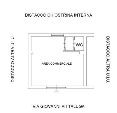 planimetria NEGOZIO ALL'ASTA IN VIA GIOVANNI PITTALUGA, ROMA (RM) - 1