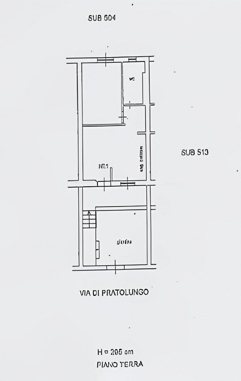 planimetria BILOCALE CON POSTO AUTO ALL'ASTA IN VIA PRATOLUNGO CASILINO, ROMA (RM) - 1