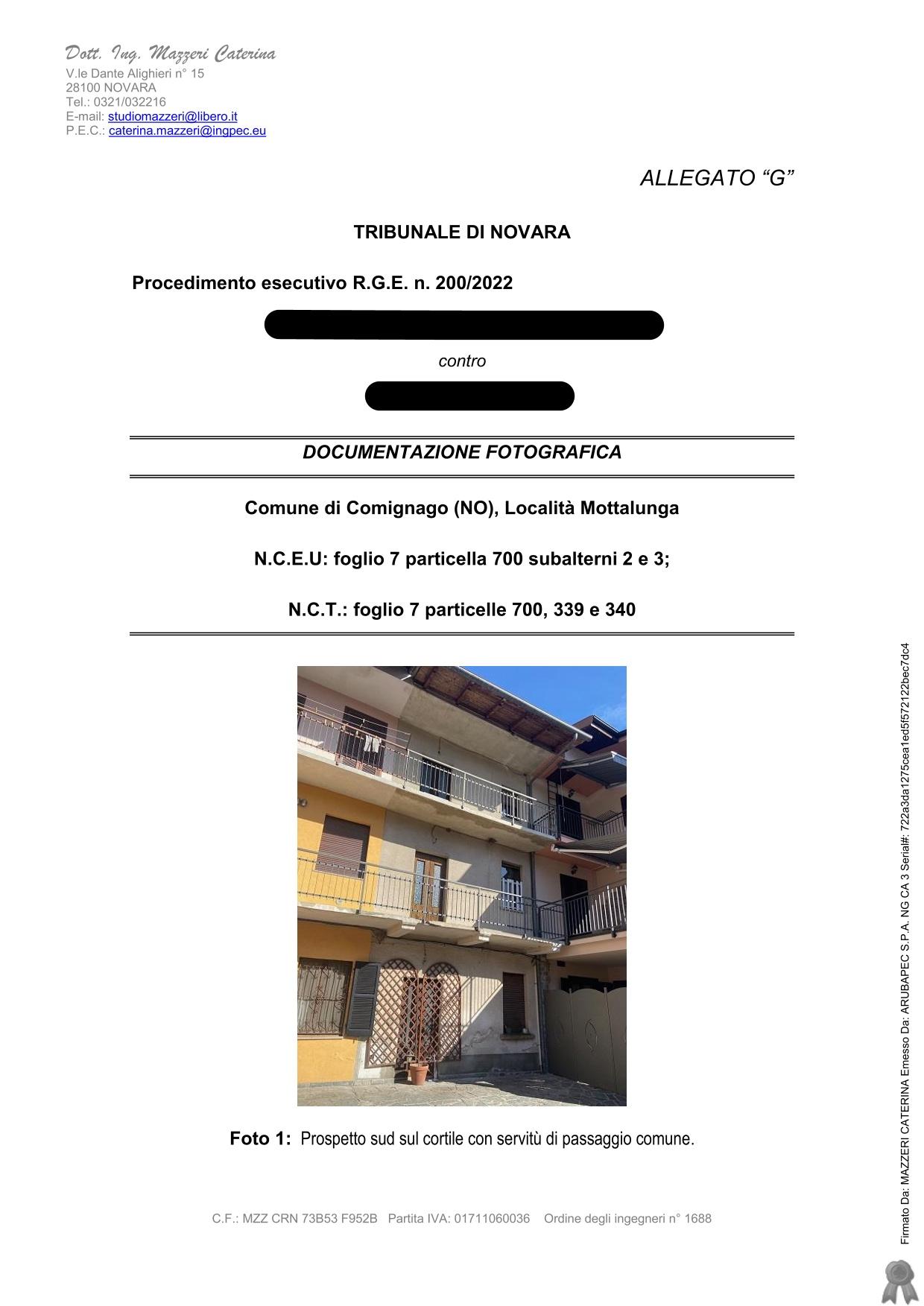 immobile appartamento all'asta in LOCALITA' MOTTALUNGA - 28060 Comignago (NO) - 1