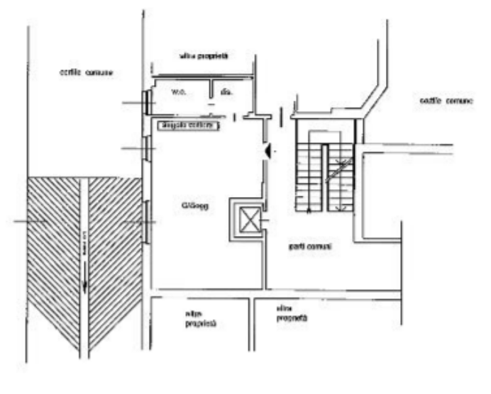 planimetria OPEN SPACE ALL'ASTA IN VIALE MARCHE, MILANO (MI) - 1