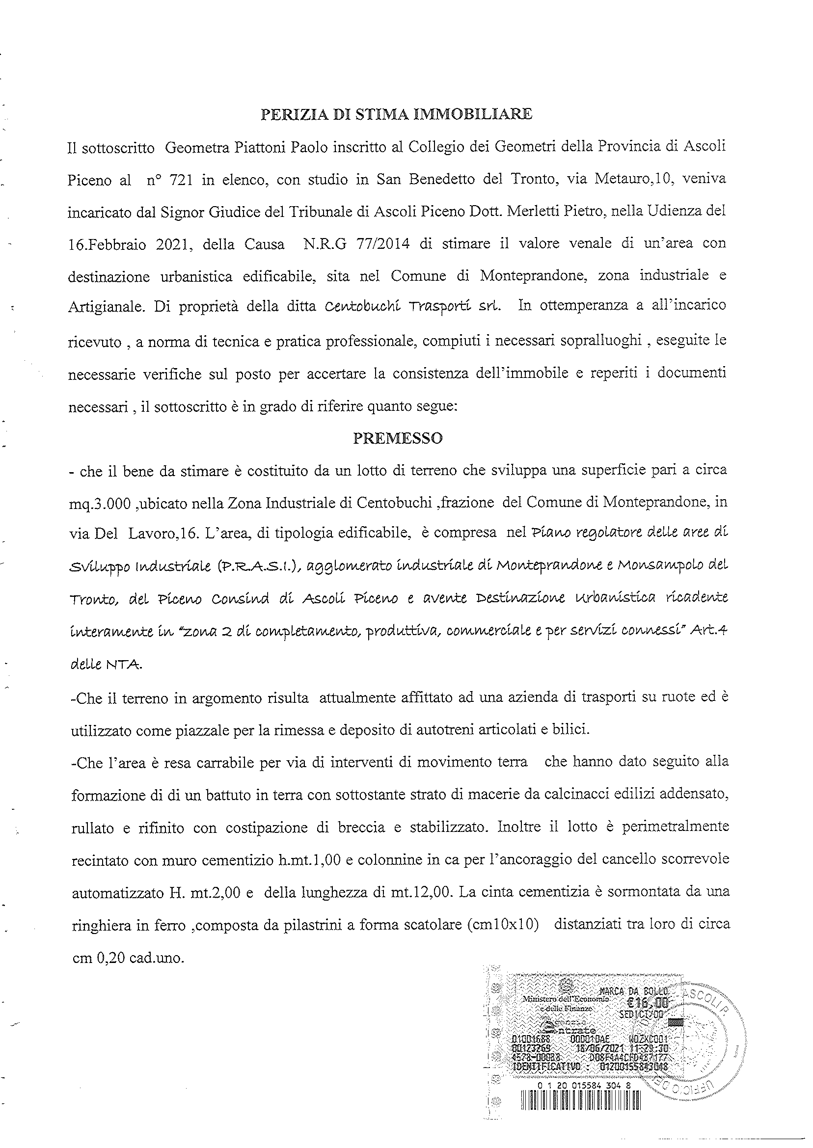 immobile terreno all'asta in via del lavoro - 63076 Monteprandone (AP) - 1