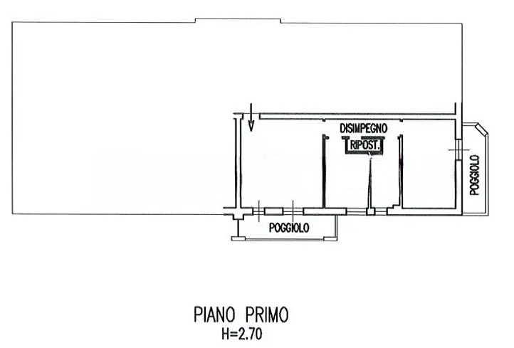 planimetria APPARTAMENTO ALL'ASTA IN LOCALITÀ MANDRIA, VIA F. CASORATI, PADOVA (PD) - 1