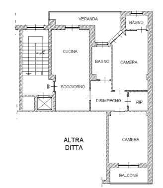planimetria appartamento all'asta in Via Breglio 16 - 10147 Torino (TO) - 1