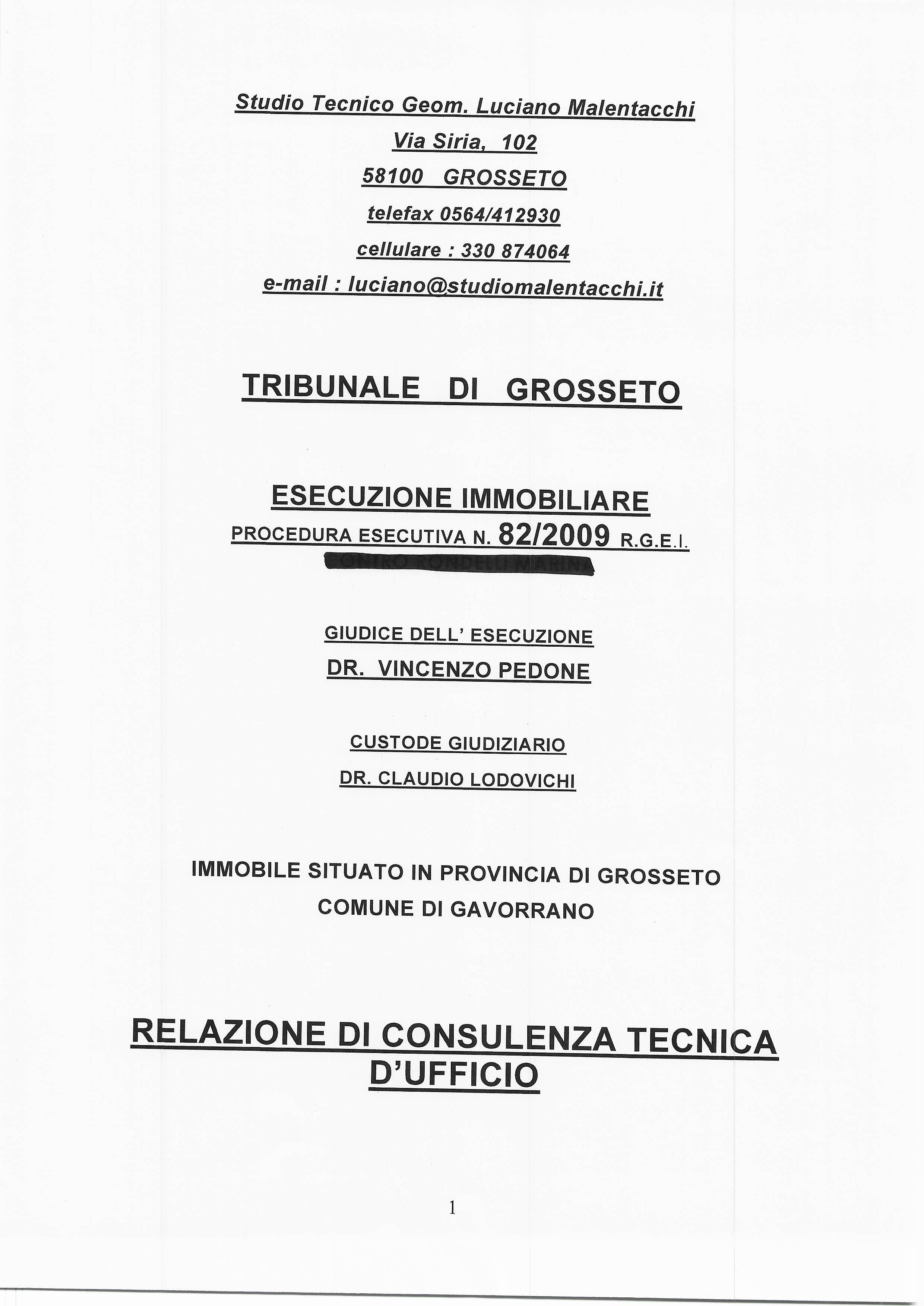immobile appartamento all'asta in VIA MAGELLANO, 25 - FRZ BAGNO DI GAVORRANO - 58023 Gavorrano (GR) - 1