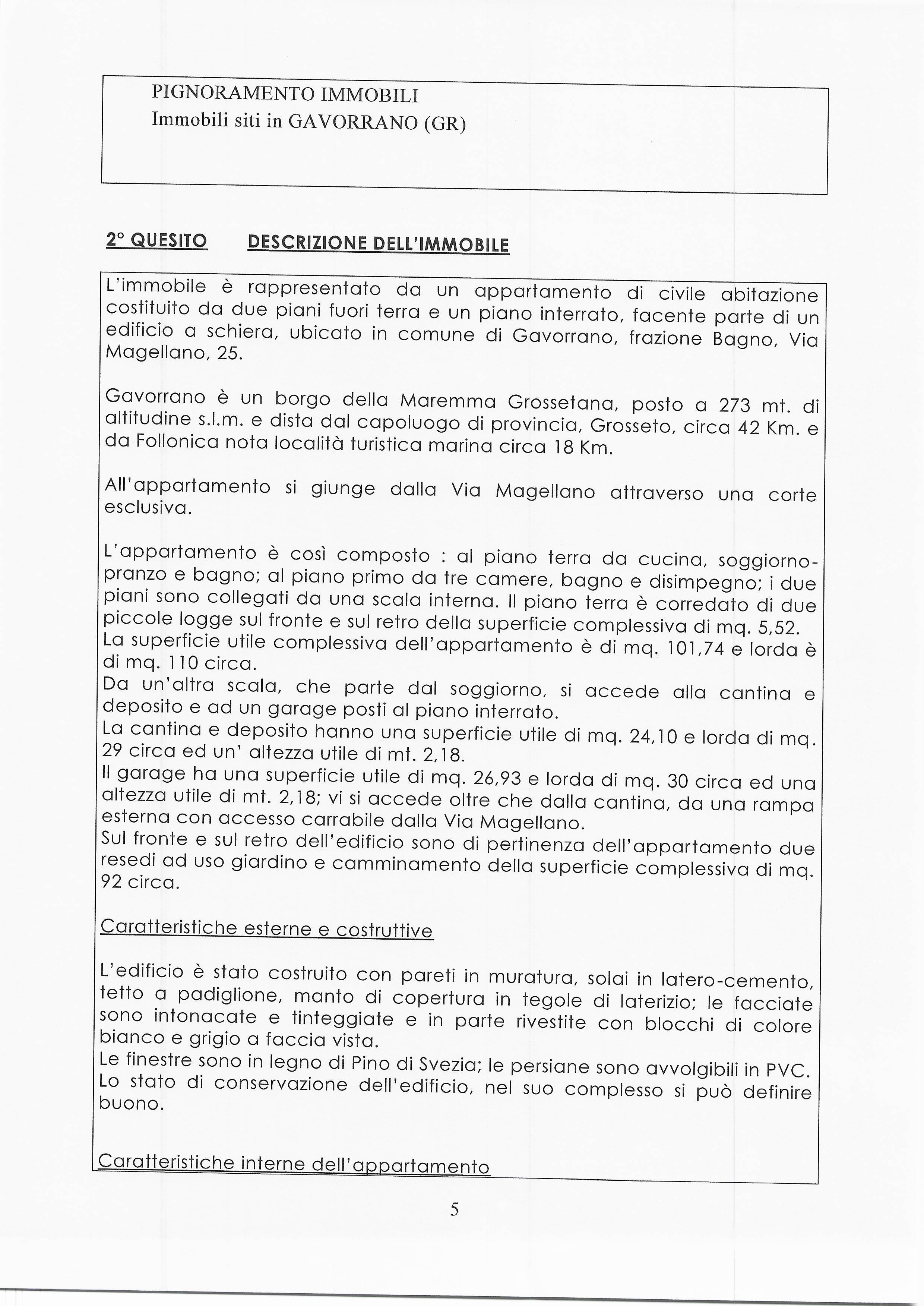 immobile appartamento all'asta in VIA MAGELLANO, 25 - FRZ BAGNO DI GAVORRANO - 58023 Gavorrano (GR) - 5