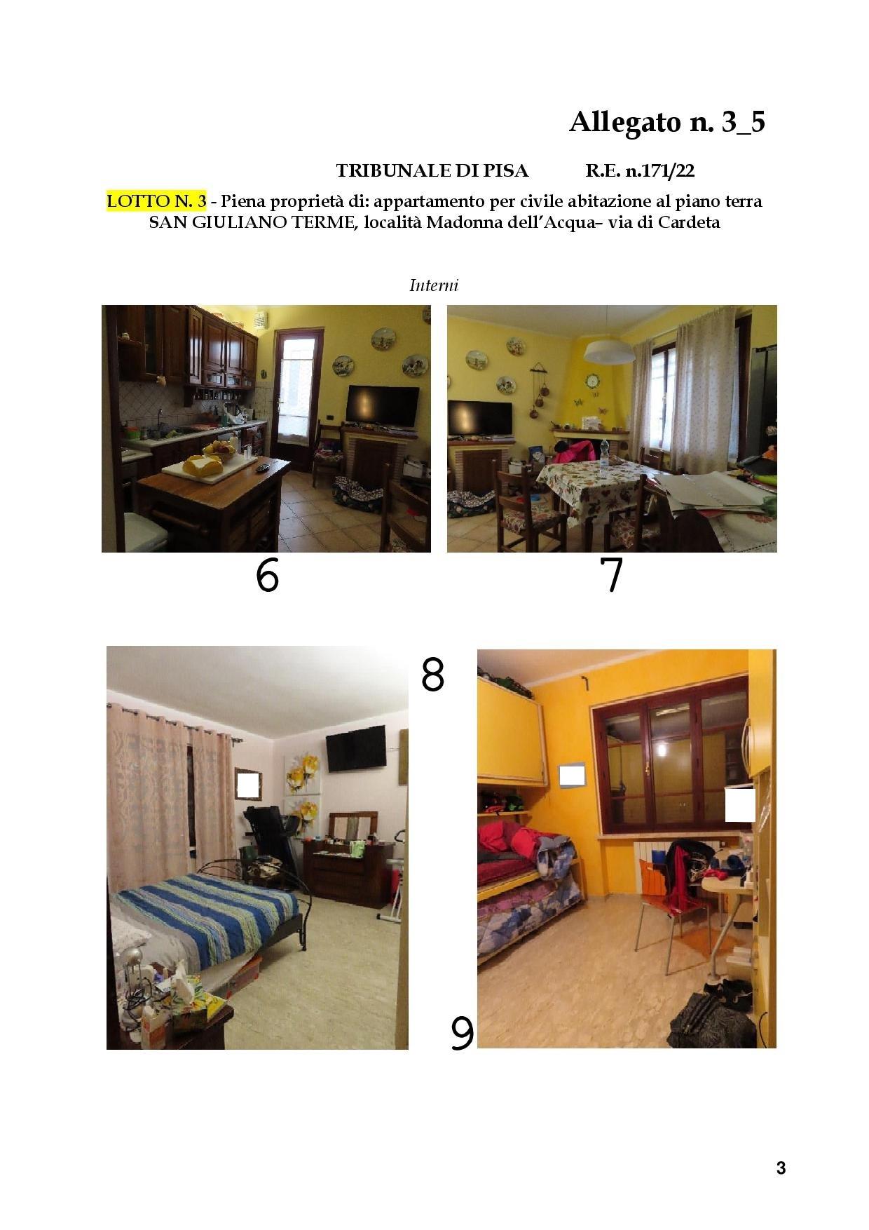immobile appartamento all'asta in Via di Cardeta 10 - 56017 San Giuliano Terme (PI) - 3