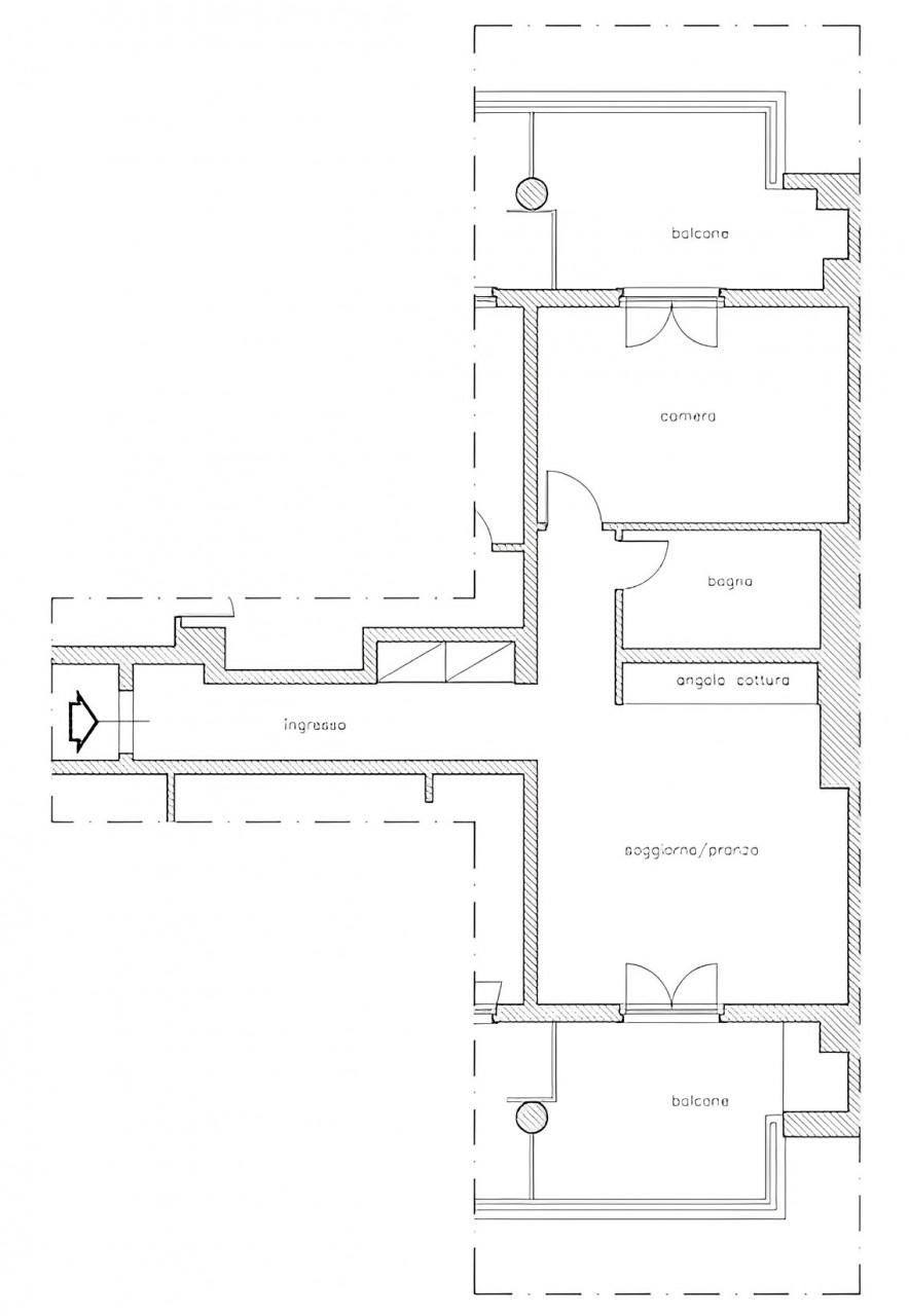 planimetria appartamento all'asta in via Colonnello Tommaso Masala n 42 - 00148 Roma (RM) - 1