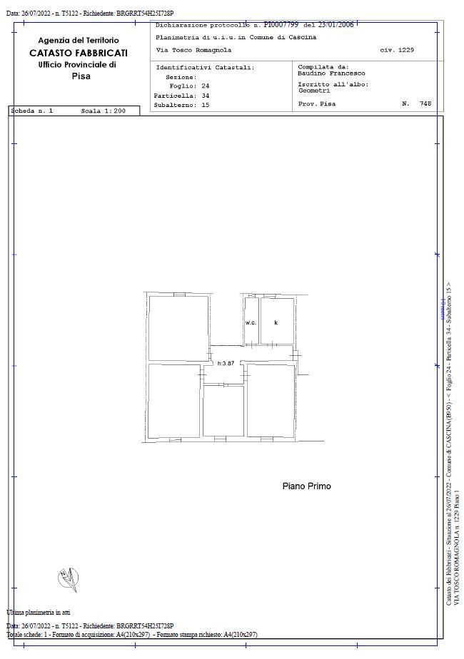 immobile appartamento all'asta in Via Tosco Romagnola n 1227 - 56021 Cascina (PI) - 2