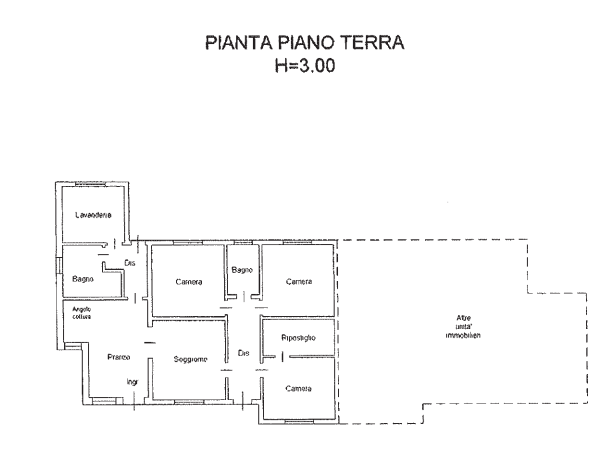 planimetria BIFAMILIARE IN VENDITA ALL'ASTA IN VIA VALLONGO, MONSELICE (PD) - 1