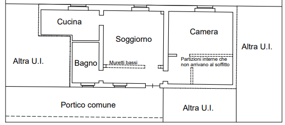 planimetria APPARTAMENTO ALL'ASTA IN VIA CANTÙ, 5 VILLA CORTESE (MI) - 1
