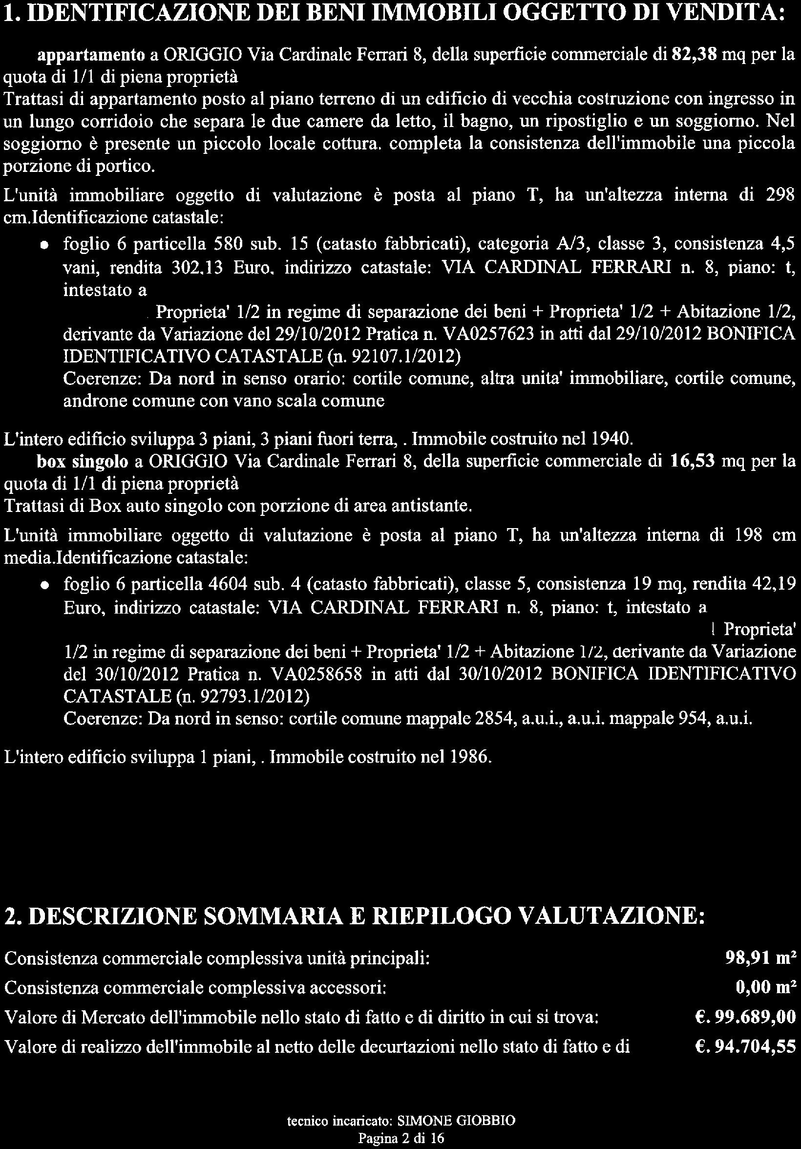immobile appartamento all'asta in Via Cardinal Ferrari 8 - 21040 Origgio (VA) - 5