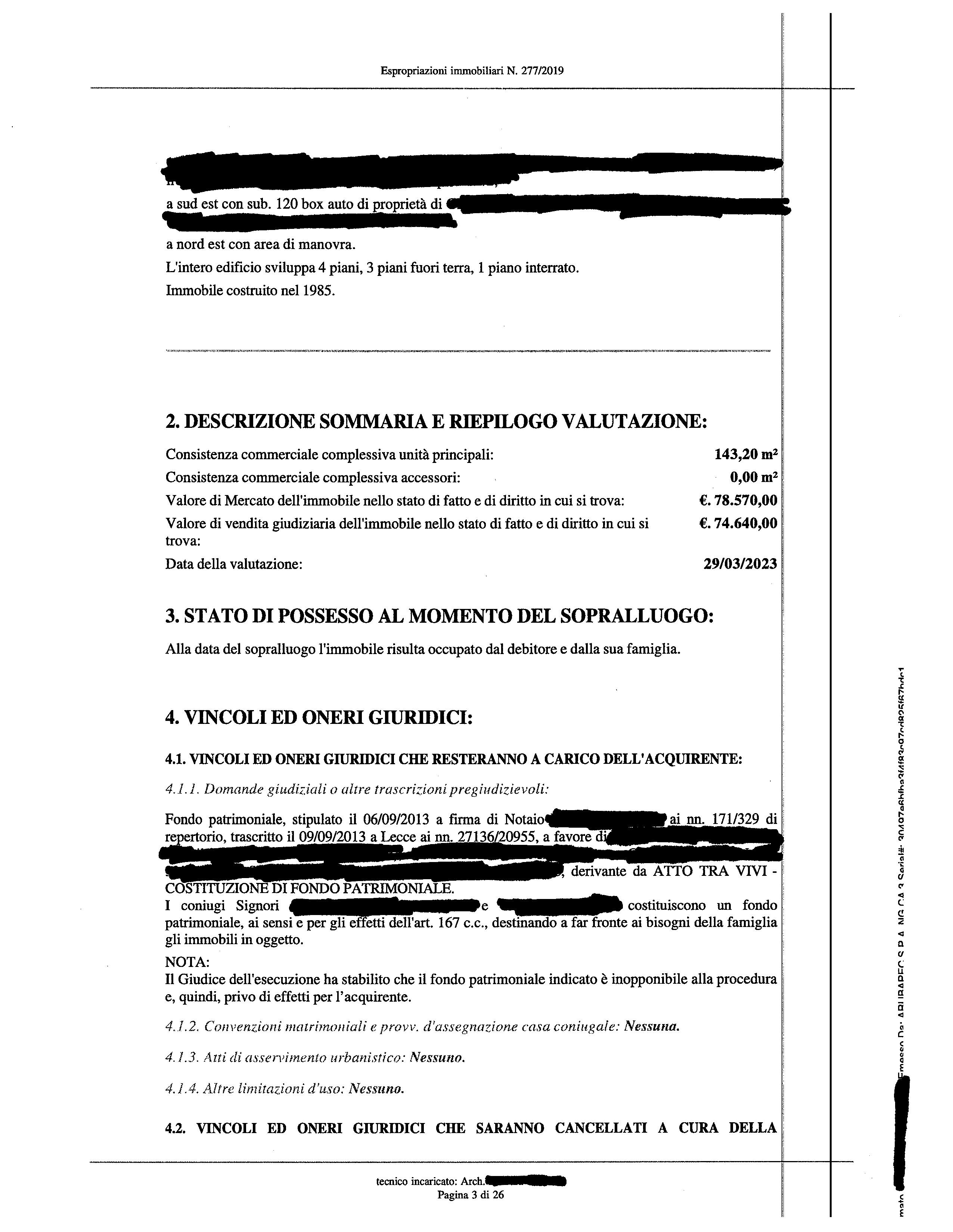 immobile appartamento all'asta in VIA EZIO TARANTELLI, 4 Squinzano (LE) - 3