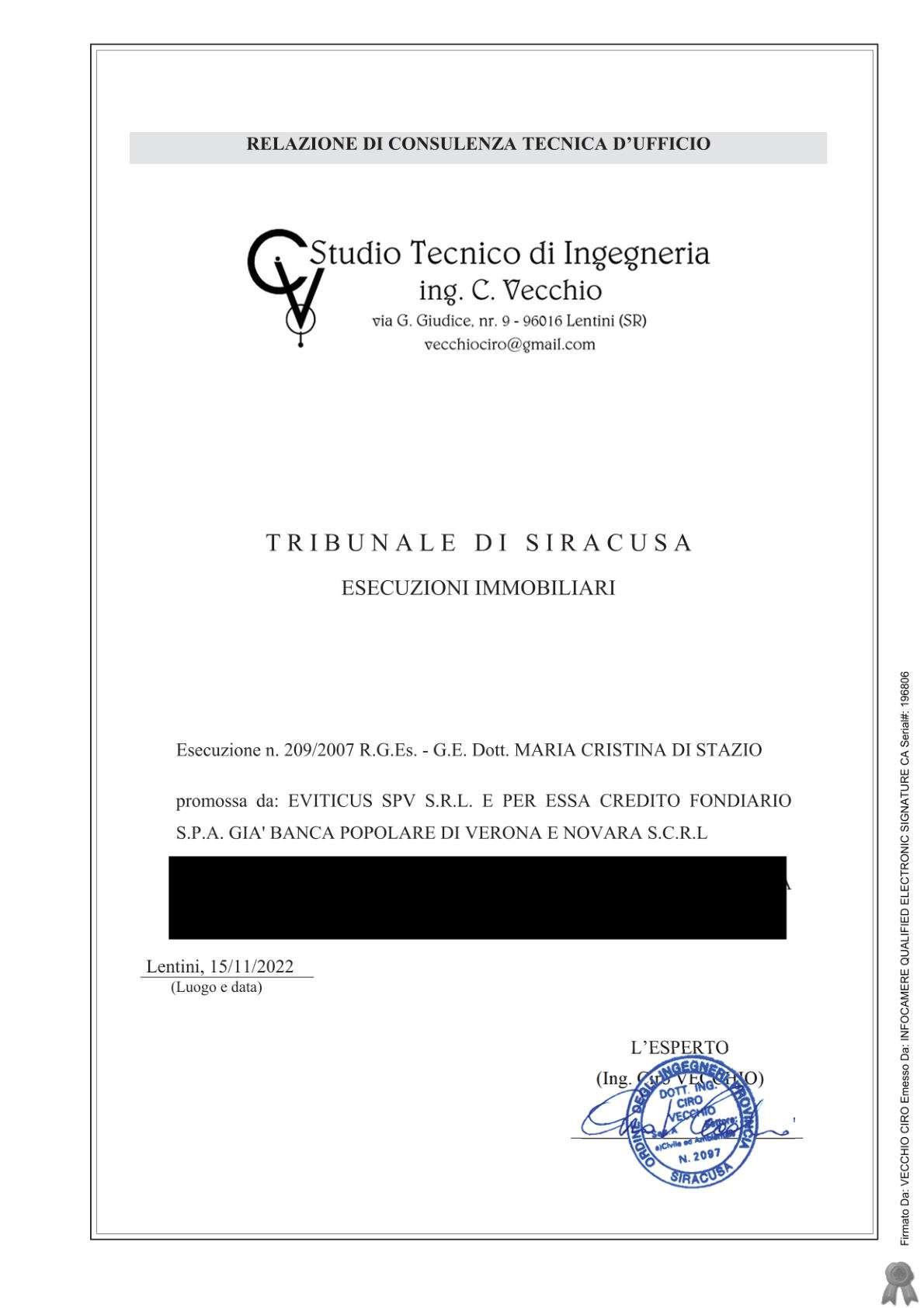 immobile appartamento all'asta in via caprera civ 5/9/11 Francofonte (SR) - 1