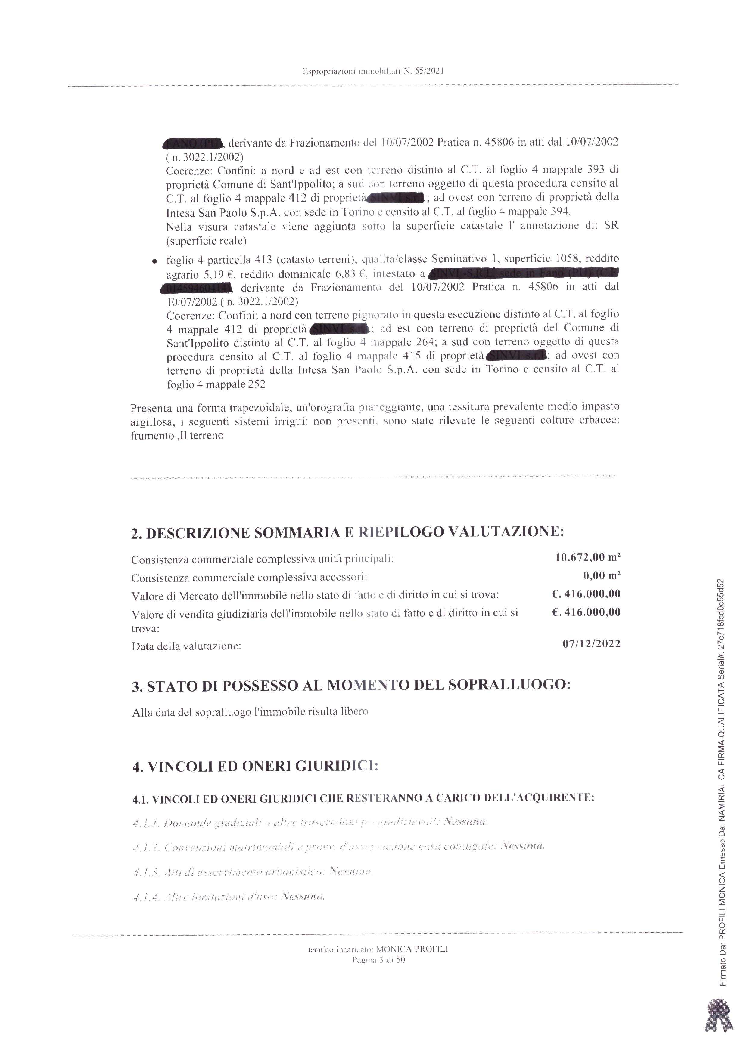 immobile terreno all'asta in Via Pian di Rose snc - 61040 Sant'Ippolito (PU) - 3