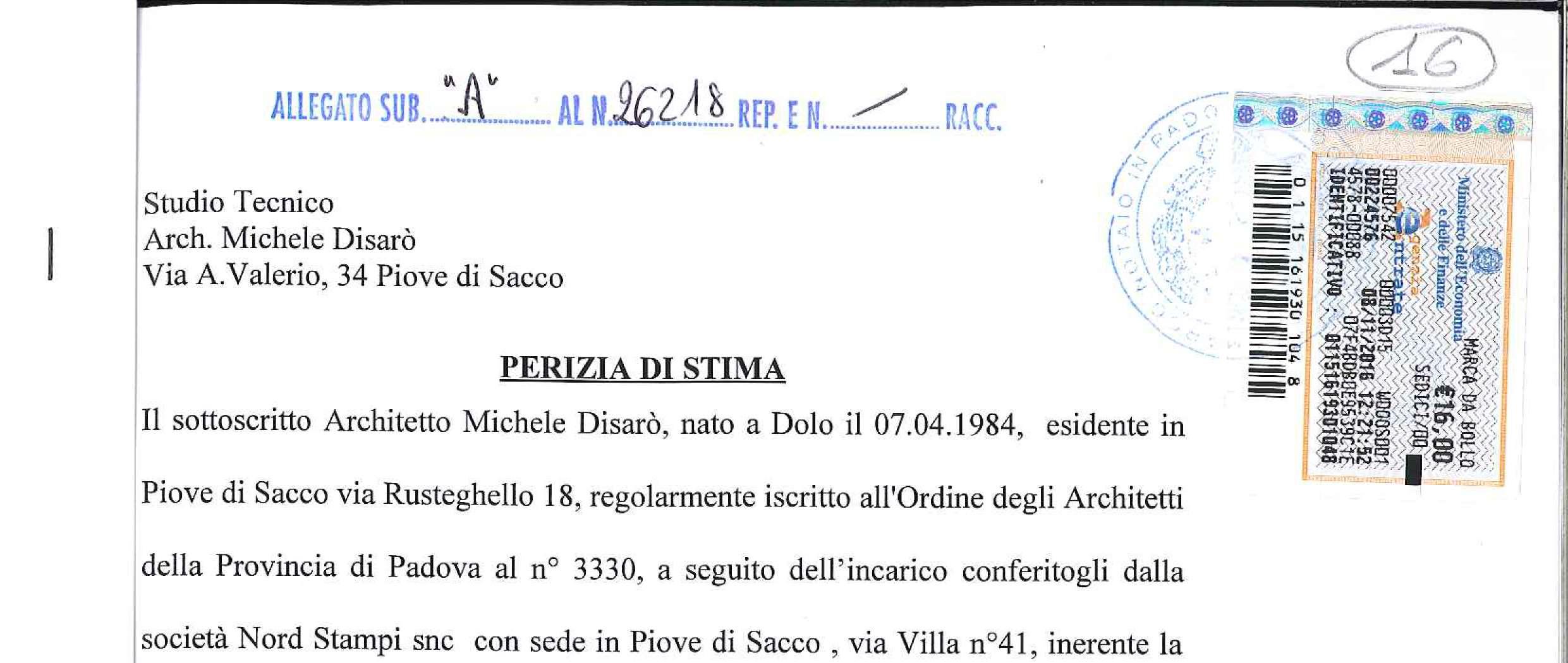 immobile capannone all'asta in Via Villa - 35028 Piove di Sacco (PD) - 1