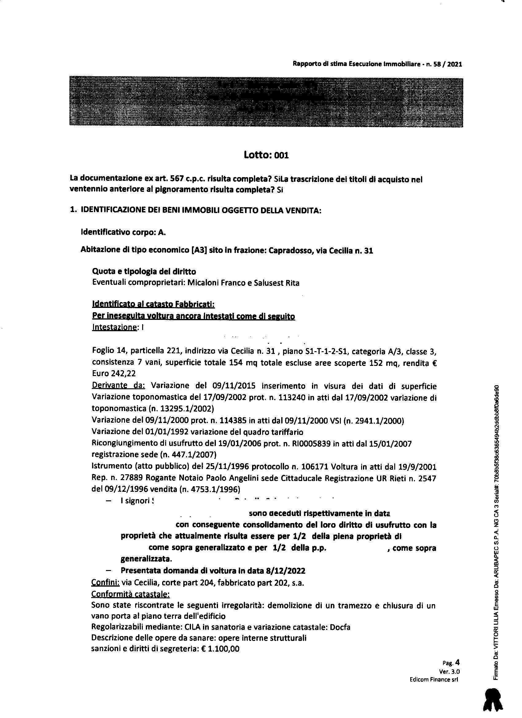 immobile appartamento all'asta in Frazione Capradosso, Via Cecilia, 31 - 02025 Petrella Salto (RI) - 4