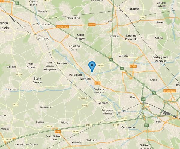 planimetria QUADRILOCALE IN VENDITA ALL'ASTA IN VIA LUIGI CADORNA, NERVIANO (MI) - 1