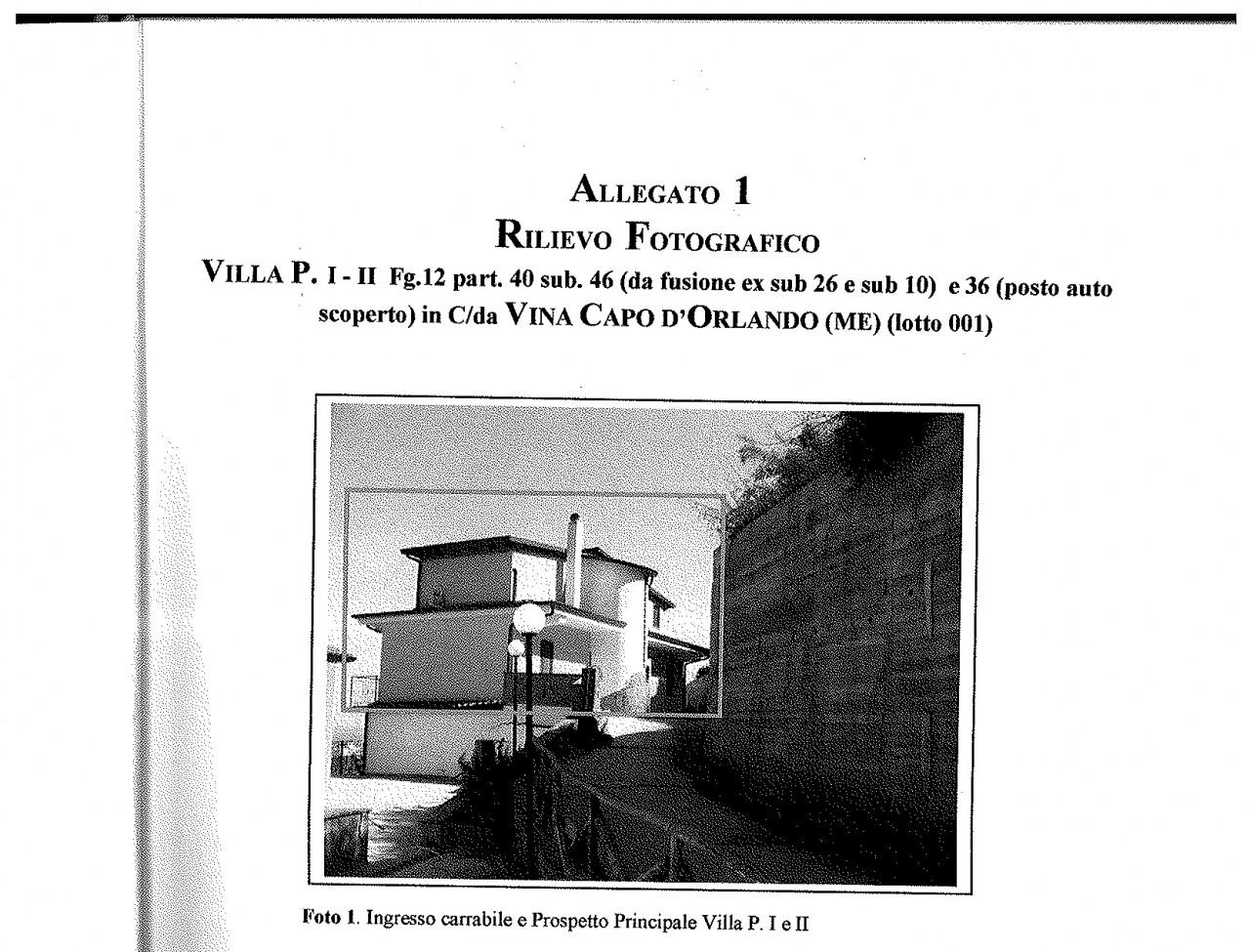 immobile VILLA ALL'ASTA IN LOCALITÀ VINA SS 113 -CDA FORNO -SPIETRO, CAPO D'ORLANDO (ME) - 1