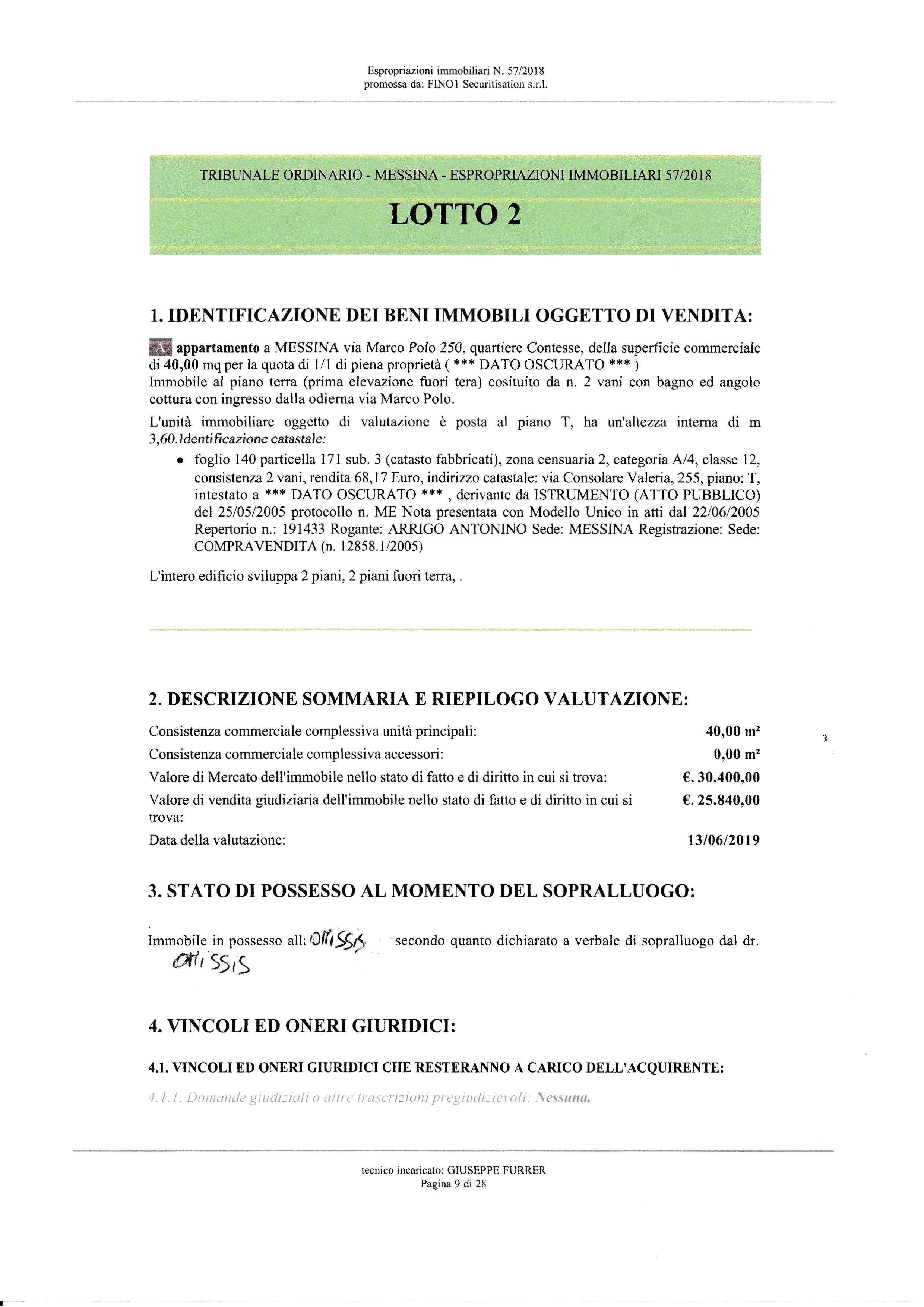 immobile appartamento all'asta in Via San Francesco 5, quartiere Contesse - 98124 Messina (ME) - 3