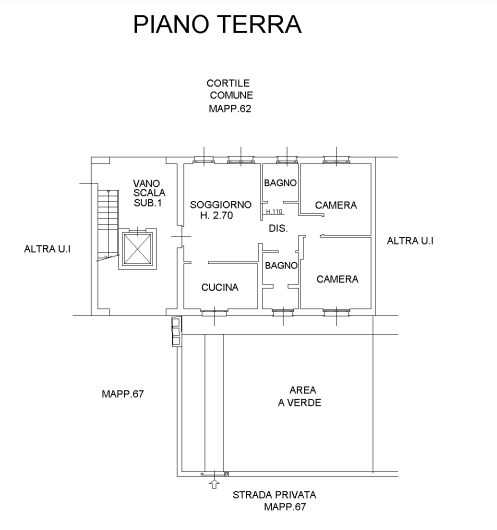 planimetria APPARTAMENTO IN VENDITA ALL'ASTA IN VIA CASCINA LA FORNACE, PESCHIERA BORROMEO (MI) - 1